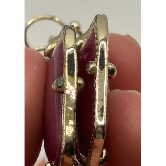 Kendra Scott Burgundy Earrings in Gold - Picture 6 of 9